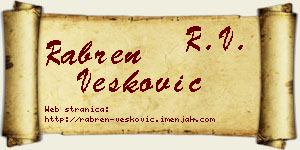 Rabren Vesković vizit kartica